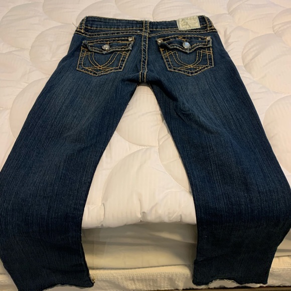 LA idol womens jeans Sz9 Pristine condition. Bootcut & frayed bottoms. - Picture 4 of 6